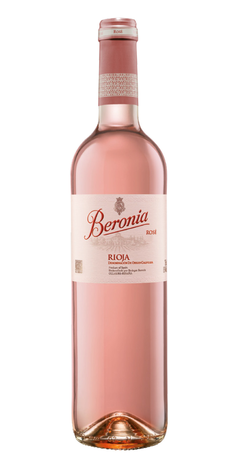 Botella del vino rosado Beronia Rosé 2023