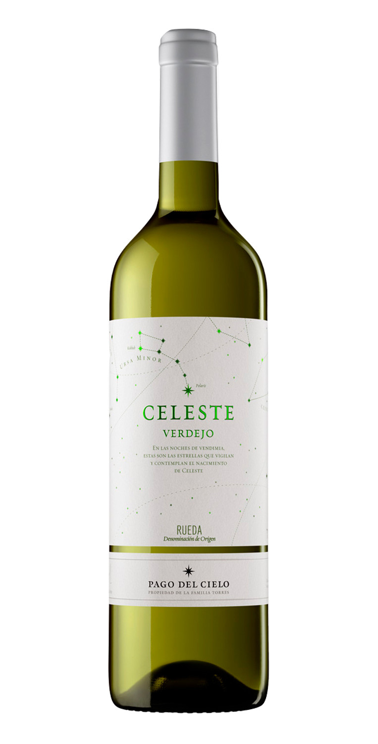 Eine Flasche Weißwein Celeste Verdejo 2021
