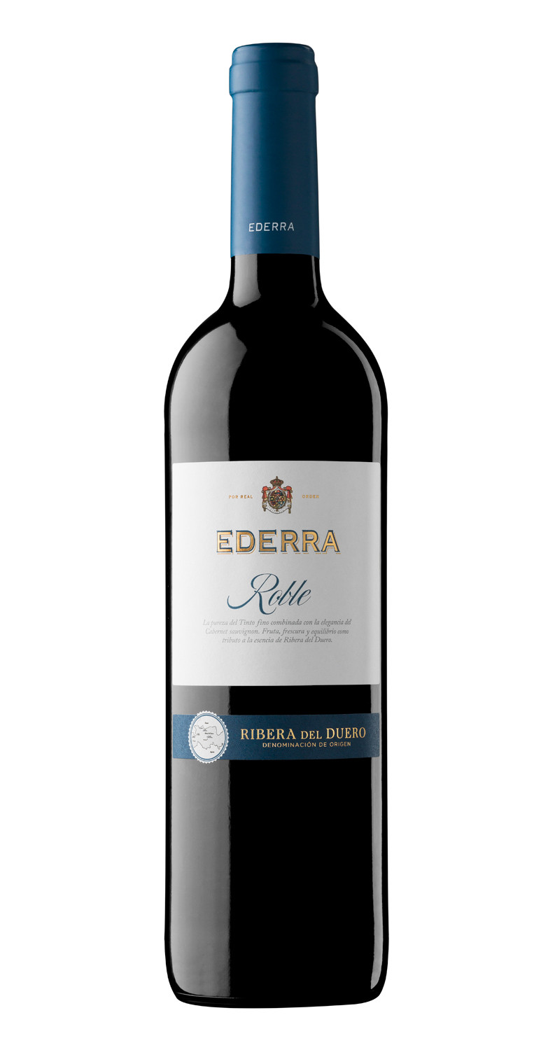 Eine Flasche Rotwein Ederra Roble 2021