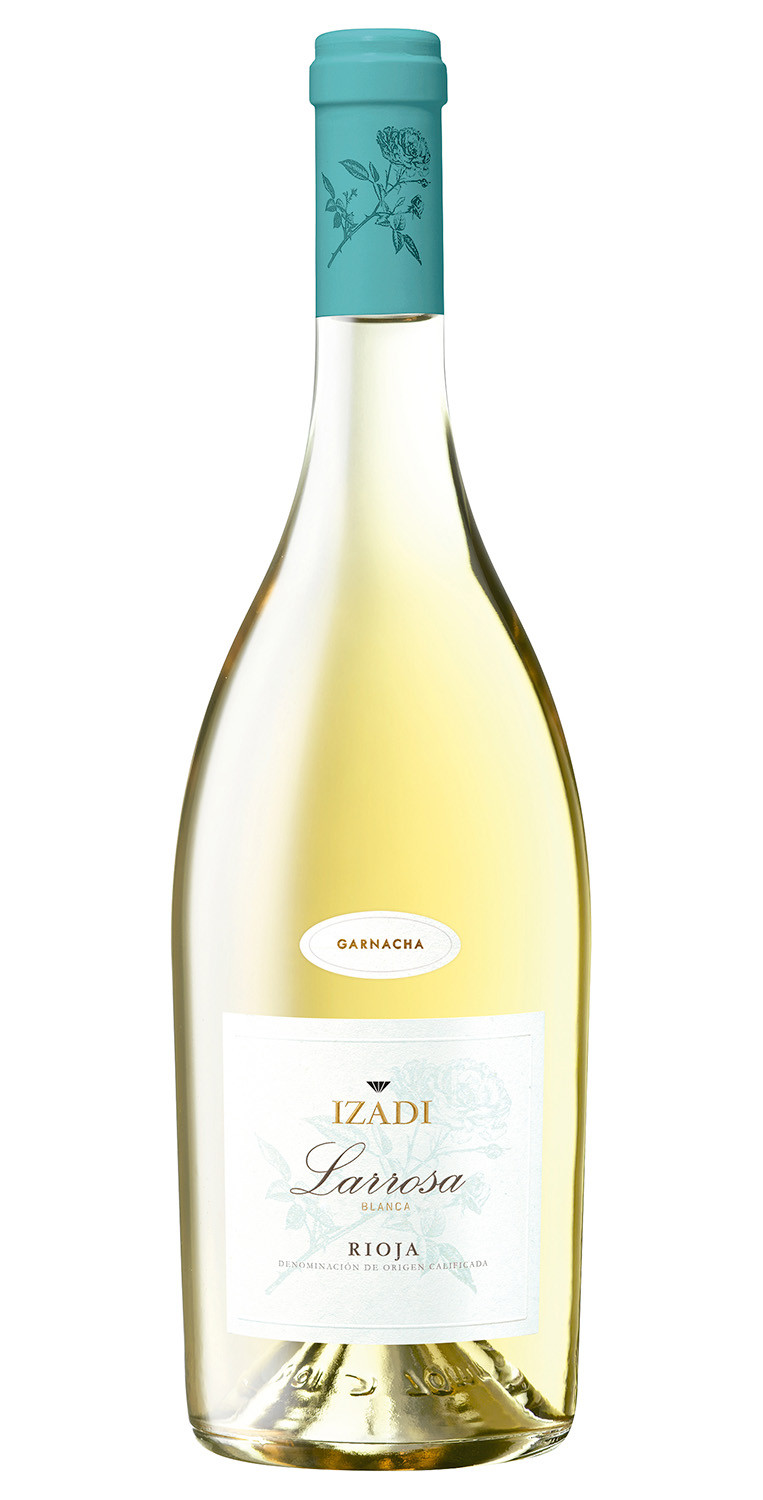 Eine Flasche Izadi Larrosa Blanca 2023