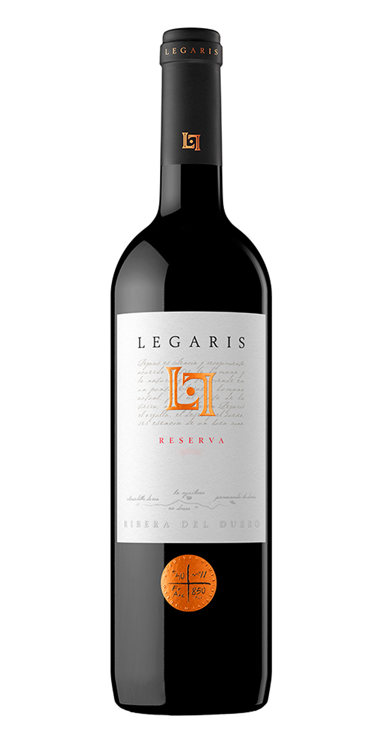 Botella del vino tinto Legaris Reserva 2019